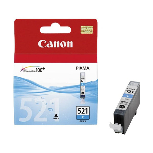 Canon Print & Copy & Scan & Fax Cyan / Brand New Canon Ink Cartridge 521 Cyan
