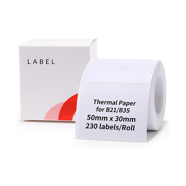 Chamex General Office Supplies Brand New Niimbot, Thermal Label Paper 50*30 - 230 White - T50*30 for B1/B21/B3S Models