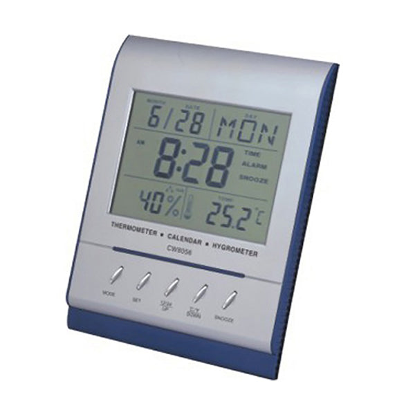 Chaonei Tools Silver / Brand New Chaonei Digital Wall Clock with Alarm Temperature Humidity Display Weather Station - 8056