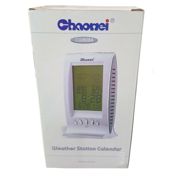 Chaonei Tools Silver / Brand New Digital Weather Station Thermometer Hygrometer Temperature and Humidity Monitor Alarm Clock  - DC803