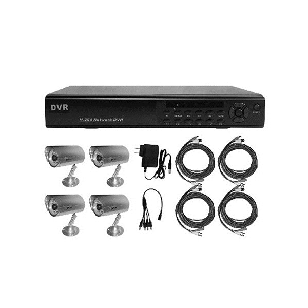 Conqueror Cameras Black / Brand New Conqueror 4 Channel DVR Security CCTV Kit Camera System Waterproof Outdoor Surveillance Camera with Motion Detection, Audio, and 500 GB HDD - TD012KITA
