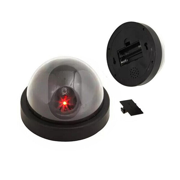 Conqueror Cameras Black / Brand New Conqueror Fake Security Surveillance Camera Dummy Dome Shaped Camera for Indoor / Outdoor with Red LED Light - CA96
