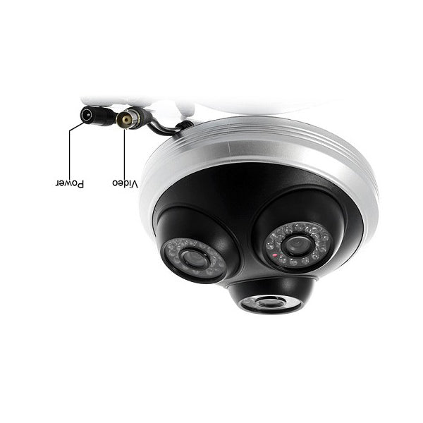 Conqueror Cameras Silver / Brand New Conqueror Security CCTV Bullet Camera 3-in-1 360 Degree Dome Indoor Surveillance Camera with IR Night Vision and Aluminum Metal Housing - TDQ001
