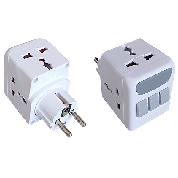 Conqueror Electronics Accessories White / Brand New Conqueror 3 Plug Adapter Wall Tap Multiple Charging Station Overvoltage Protection - G156A