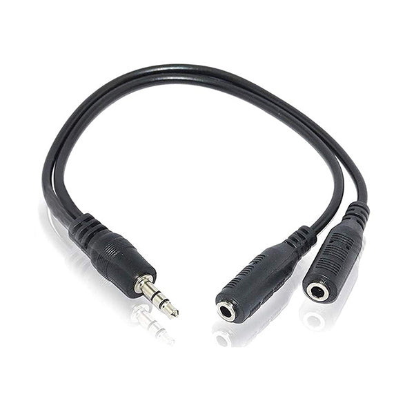 Conqueror Electronics Accessories Black / Brand New Conqueror Cable 3.5mm Audio Output to 2 3.5mm Audio Input Jacks Black - C33