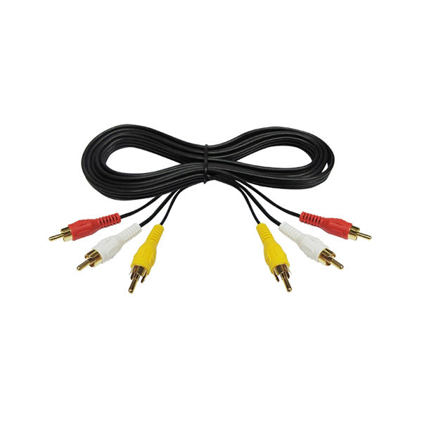 Conqueror Electronics Accessories Black / Brand New Conqueror Cable 3 x RCA to 3 x RCA 5 Meter - C39B