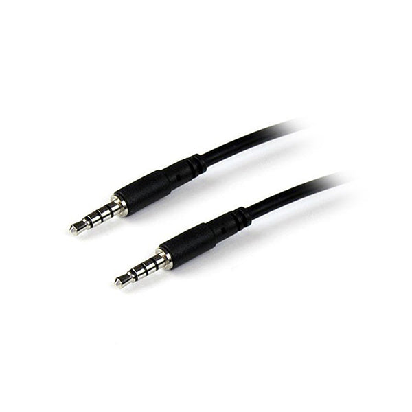 Conqueror Electronics Accessories Black / Brand New Conqueror Cable Audio Extension 3.5 mm 4 Pole Male to Male AUX Cable 1 Meter - C136A