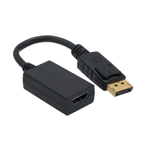 Conqueror Electronics Accessories Black / Brand New Conqueror Cable Display to HDMI, Male-Female, Black -1080P 60HZ, 0.15M-GOLD- C133A