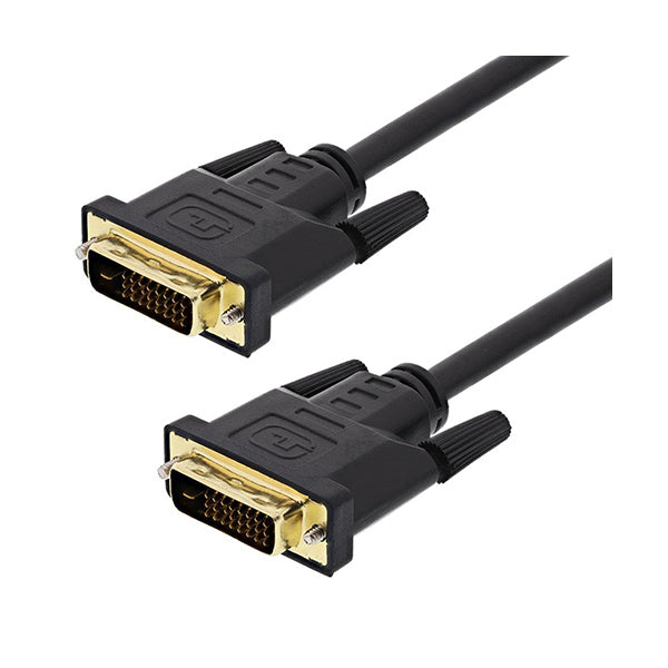 Conqueror Electronics Accessories Black / Brand New Conqueror Cable DVI to DVI Male to Male 24+1 Connector 2 Meter Black - C48