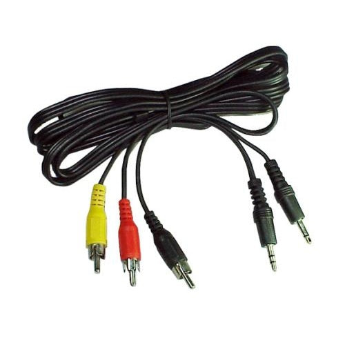 Conqueror Electronics Accessories Black / Brand New Conqueror Cable for VCD 3.5 Inches Audio and 3.5 Inches Video to RCA 1.8 Meter - C51