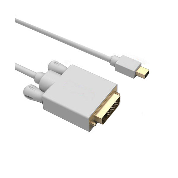 Conqueror Electronics Accessories White / Brand New Conqueror Cable Mini Display to DVI Male to Male 1.8 Meter White - C123J