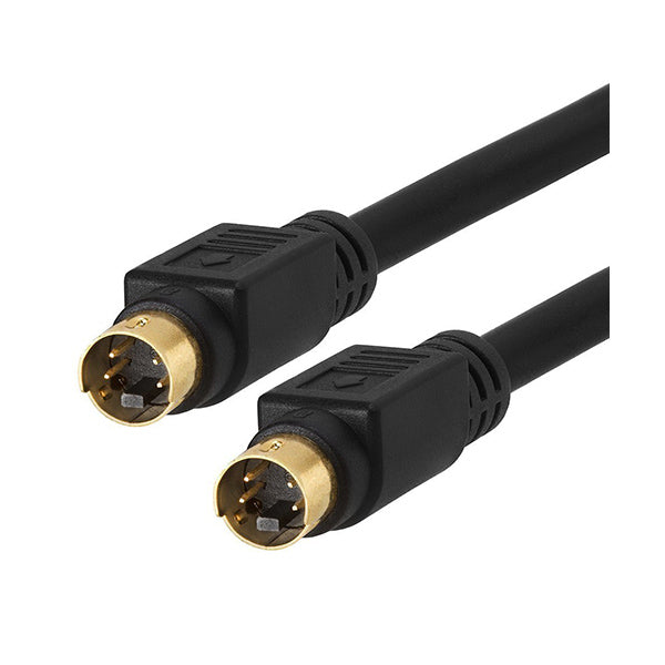 Conqueror Electronics Accessories Black / Brand New Conqueror Cable S-Video 4mm to S-Video 4mm Male to Male 1.5 Meter - C54