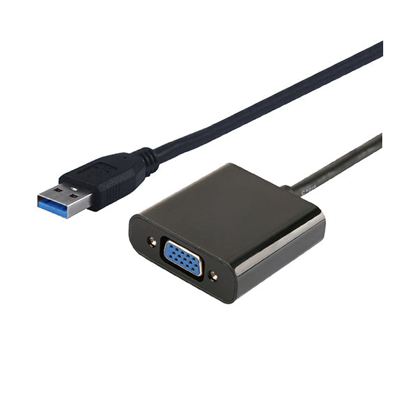 Conqueror Electronics Accessories Black / Brand New Conqueror Cable USB 3.0 to VGA Male to Female Converter Driver Included - C58B