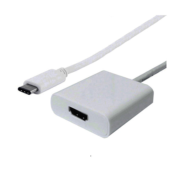 Conqueror Electronics Accessories White / Brand New Conqueror Cable USB 3.1 Type C to HDMI 4K 30Hz Male to Female Nickel Connectors 0.15 Meter - C134E