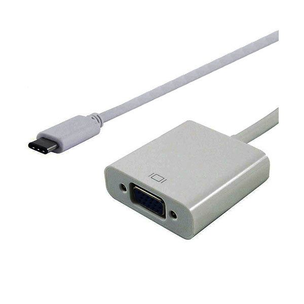 Conqueror Electronics Accessories White / Brand New Conqueror Cable USB 3.1 Type C to VGA 1080P - C134D