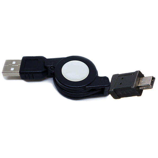 Conqueror Electronics Accessories Black / Brand New Conqueror Cable USB to Mini USB 5 Pins 1.0 Meter Retractable - C8