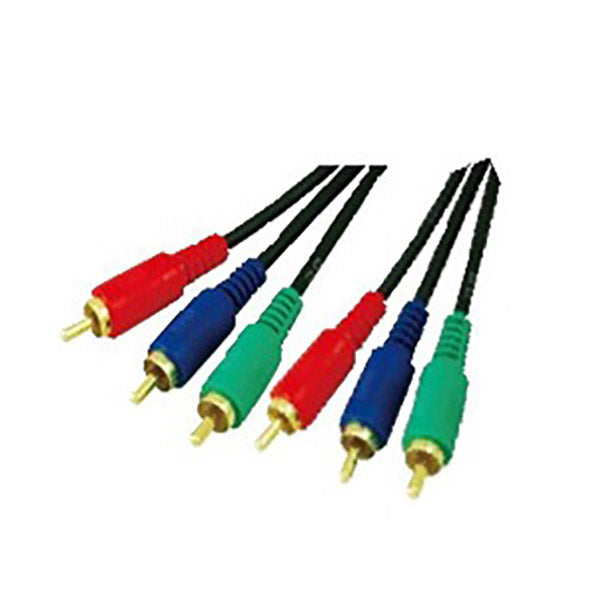 Conqueror Electronics Accessories Black / Brand New Conqueror Component Cable RGB Video 3 x RCA to 3 x RCA 2 Meter for HDTV DVD VCR 2 Meter Black - C50