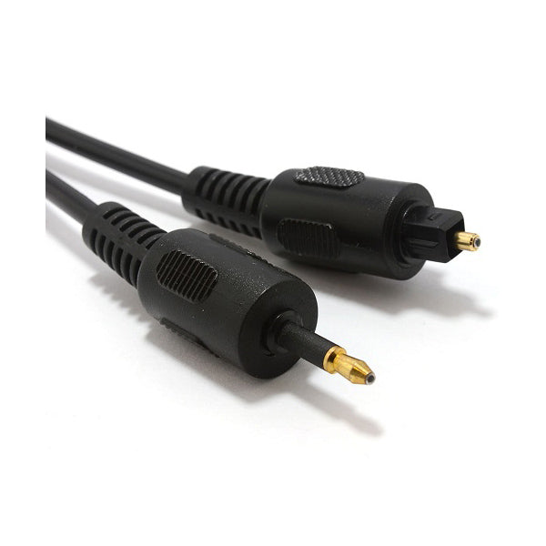 Conqueror Electronics Accessories Black / Brand New Conqueror Fiber Optic Cable Toslink to 3.5mm 1.5 Meter Black - C117A