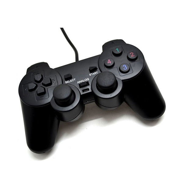 Conqueror Electronics Accessories Black / Brand New Conqueror Game Controller Vibrating Dual Shock Wired Joystick for PS2 - NS2121