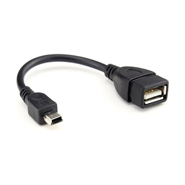 Conqueror Electronics Accessories Black / Brand New Conqueror OTG Cable Mini USB 5 Pins to USB Male to Female - C129