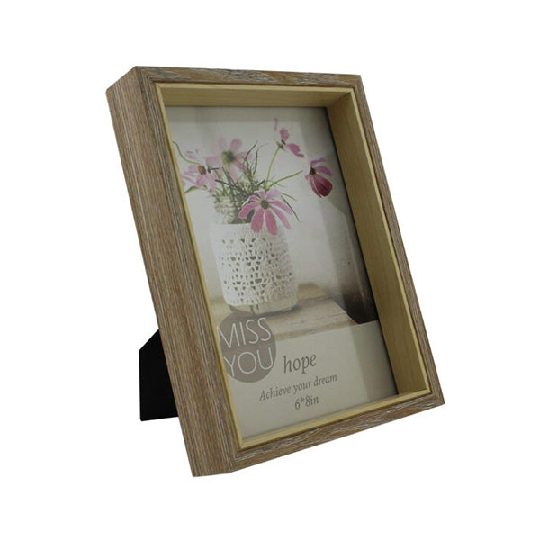 Cool Gift Decor Beige / Brand New Cool Gift, Wood Picture Frame with Glass Front, Size Medium - 89204