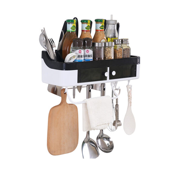 Cool Gift Kitchen & Dining White / Brand New Cool Gift, Suction Cup Spice Rack With Hook - 95127