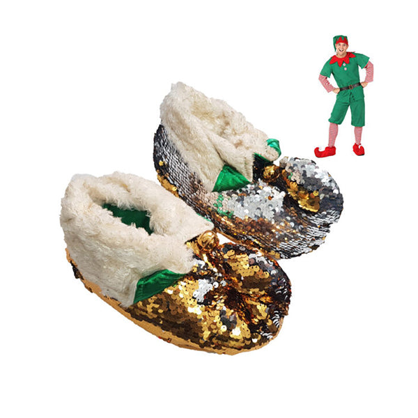 Cool Gift Shoes Gold / Brand New Cool Gift, Christmas Elf Pantoufle Payette #2 - 94986-2, Available in Different Colors