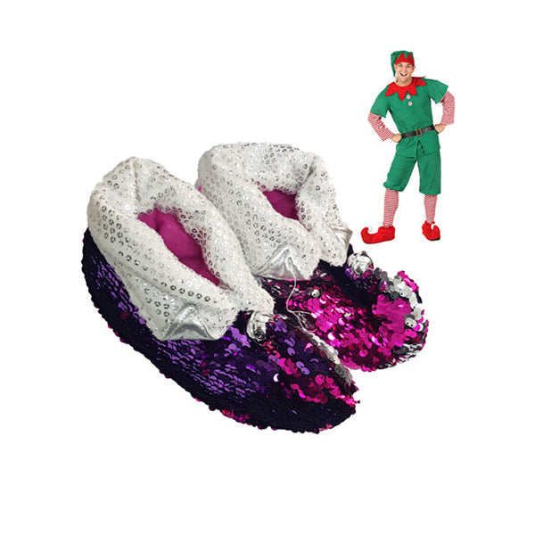 Cool Gift Shoes Purple / Brand New Cool Gift, Christmas Elf Pantoufle Payette #2 - 94986-2, Available in Different Colors