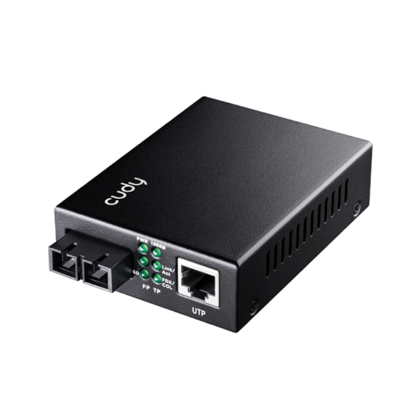 Cudy Networking Black / Brand New / 1 Year Cudy 10/100/1000 Fiber Media Converter - MC100GSA-40