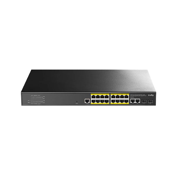 Cudy Networking Black / Brand New / 1 Year Cudy 16-Port Gigabit L2 Managed PoE+ Switch 200W - GS2018PS2-200W