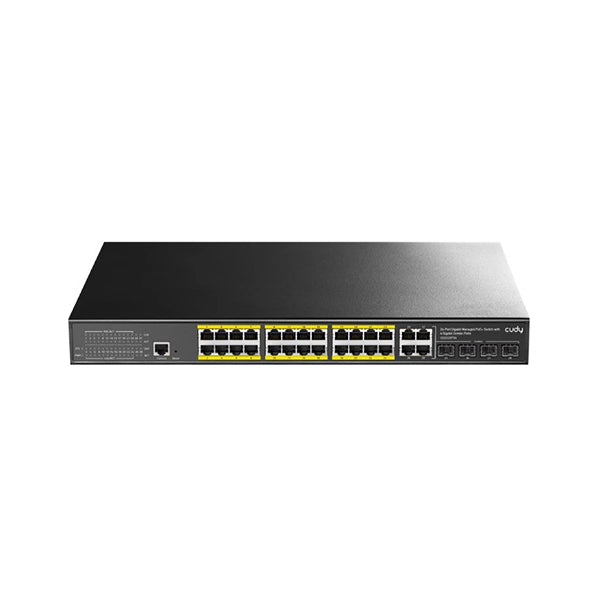 Cudy Networking Black / Brand New / 1 Year Cudy 24-Port Gigabit Managed PoE+ Switch - GS2028PS4 300W