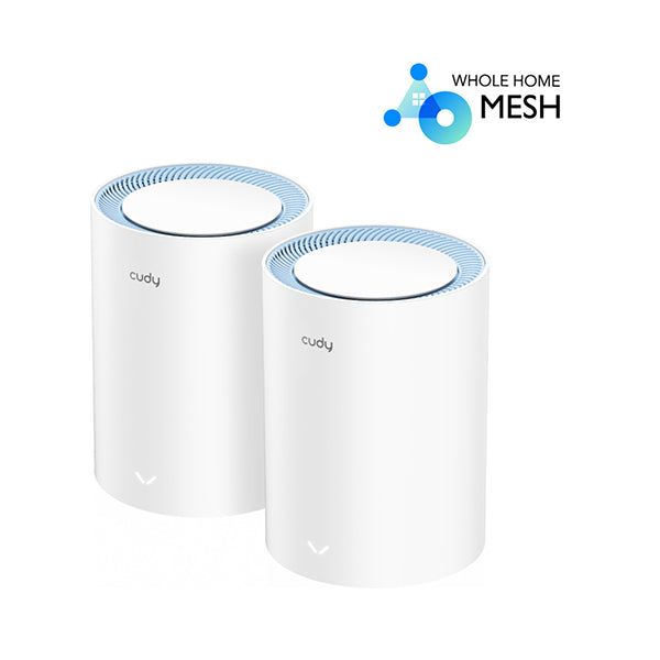 Cudy Networking White / Brand New / 1 Year Cudy, AC1200 Dual Band Whole Home Wi-Fi Mesh System, 2-pack - M1200