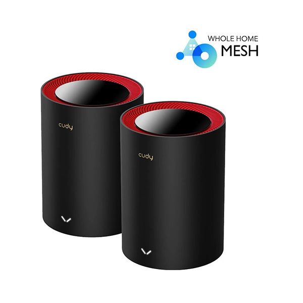 Cudy Networking Black / Brand New / 1 Year Cudy, AX3000 Mbps Gigabit Dual-Band Mesh Wi-Fi 6 System (2-Pack) - M3000B