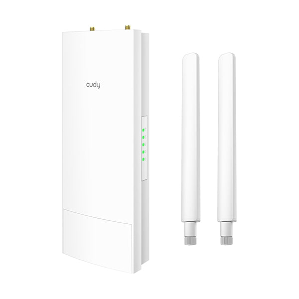 Cudy Networking White / Brand New / 1 Year Cudy Outdoor AX3000 High Power WiFi 6 Access Point, IP65 Weather Proof, External High Power FEMs, Gigabit RJ45 Ports, Support 802.3at or 48~57V Passive PoE, Lightning Protection, MU-MIMO