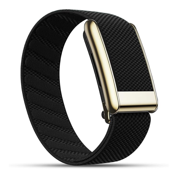 DADO Brand New DADO Ultra-soft Band Compatible with WHOOP 5.0 Peak, Breathable, Durable & Secure Fit Strap, Black Gold Connector
