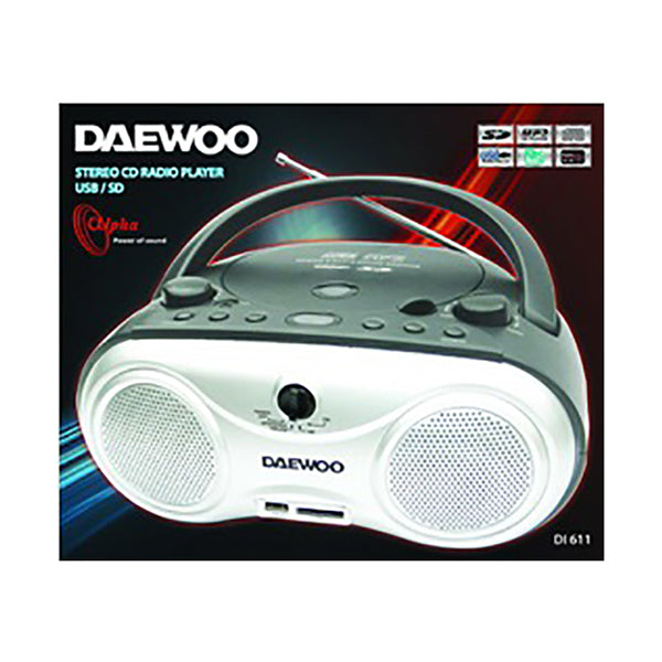 Daewoo Audio Black / Brand New Daewoo Stereo CD Radio Player - DI611 - PCD611