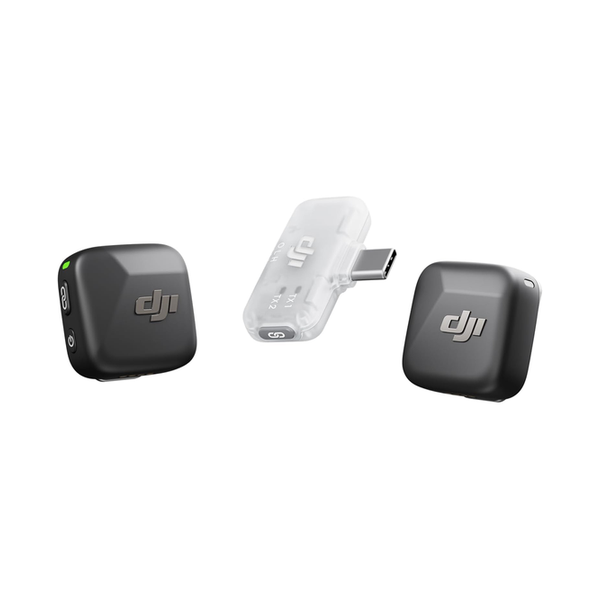 DJI Audio Black / Brand New DJI Mic Mini (2 TX + 1 Mobile RX), Wireless Lavalier Microphone for iPhone 17/16/15 & Android/PC/Tablet, Plug-and-Play, 300m Transmission, Ultralight, Active Noise Cancelling, YouTube, Vlog, Streaming