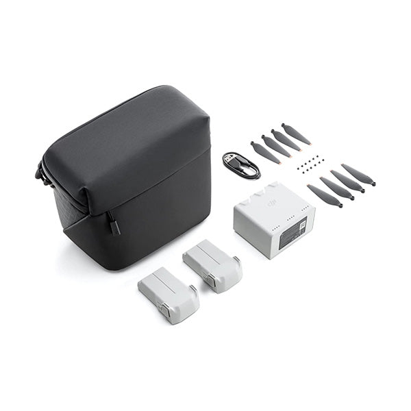 DJI Drones Black / Brand New / 1 Year DJI Mini 3 Pro Fly More Kit Plus, Includes Two Intelligent Flight Batteries Plus, a Two-Way Charging Hub, Data Cable, Shoulder Bag, Spare propellers, and Screws