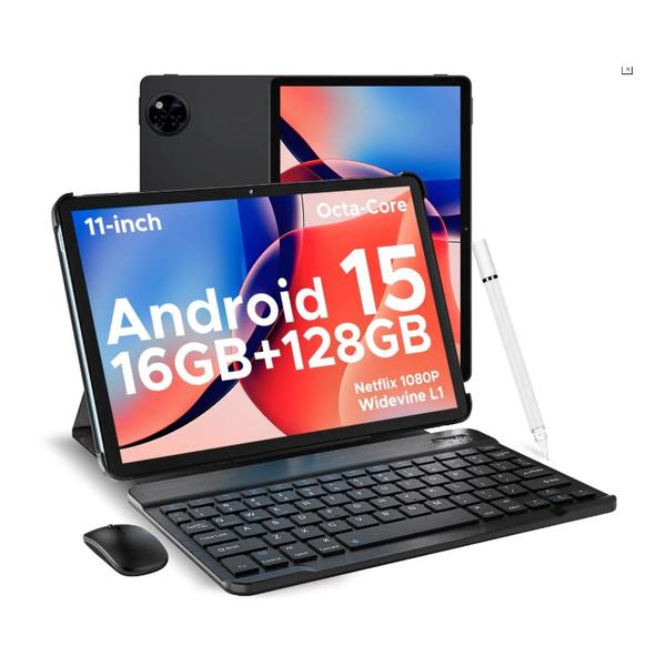 Doogee Computers Black / Brand New / 1 Year DOOGEE U11 VIP Edition Tab, 11 inch HD 90Hz, 16GB/128GB (12GB Extended Memory) 8580mAh, Wi-Fi, BT5.0, Free Stylus Pen + Screen Protector + Bluetooth Mouse + Leather Protective Cover + Bluetooth Keyboard + 1 Year Warranty