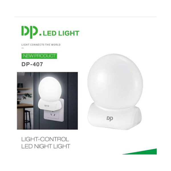 Dp Lighting White / Brand New DP-407, Wall Socket Night Light Automatic Sensor - 97120