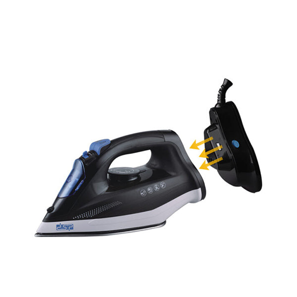 DSP Household Appliances Black / Brand New DSP KD1064 Cordless Steam Iron 2200 W