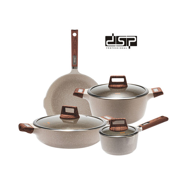 DSP Kitchen & Dining Beige / Brand New 7 Pcs DSP Deluxe Non-stick Multi-cookware Set CA005-S02