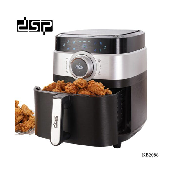 DSP Kitchen & Dining Black / Brand New DSP Kb2088, Electric Air Fryer 1800W-6.5Ltr