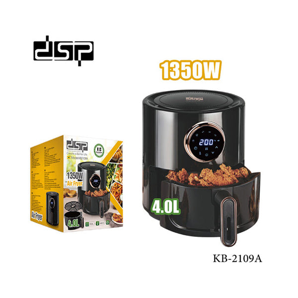 DSP Kitchen & Dining Black / Brand New DSP KB2109A, Digital Air Fryer 1350W, 3.5Ltr