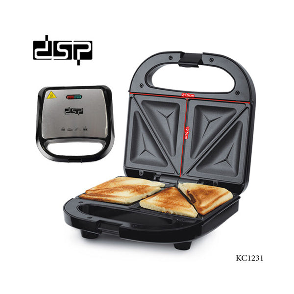 DSP Kitchen & Dining Silver / Brand New DSP KC1231, Sandwich Maker 750W