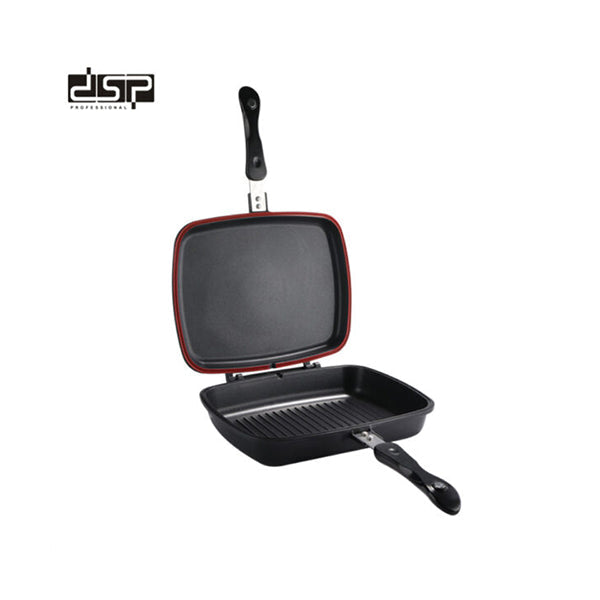 DSP Kitchen & Dining Black / Brand New DSP, Non-Stick Double Pan, (L23 X W34) CM - CA007-F36