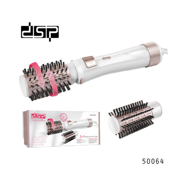 DSP Personal Care White / Brand New DSP 50064, 2 in 1 Rotating Professional Hair Dryer Brush