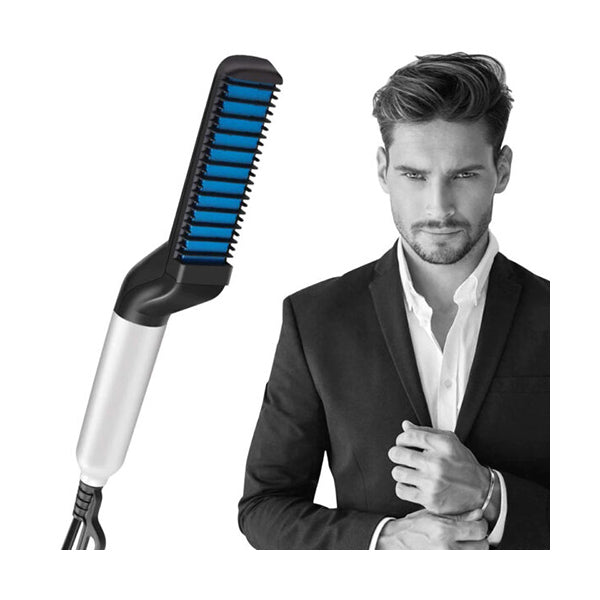 DSP Personal Care Black / Brand New Electric Beard Hair Straightener Brush - 97038