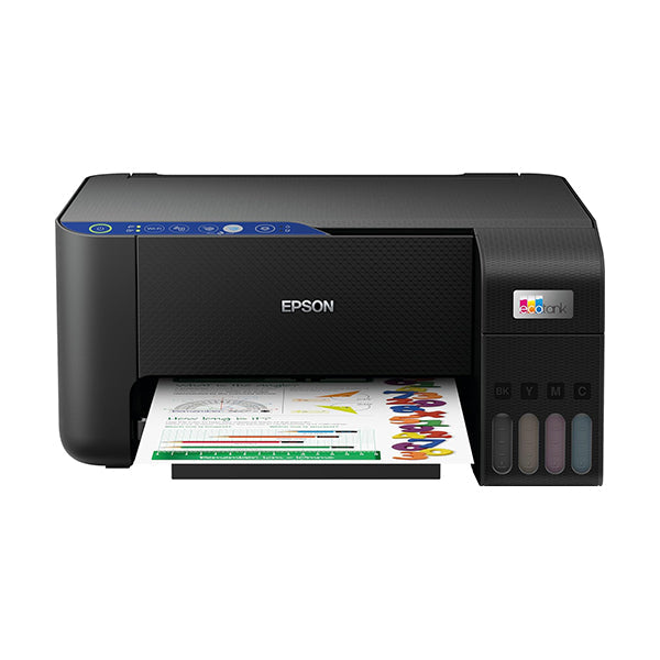 Epson Print & Copy & Scan & Fax Black / Brand New / 1 Year Epson, Eco Tank Home Ink Tank Printer A4, Color, 3-in-1 Printer with Wi-Fi and Smart Panel App connectivity - L3252