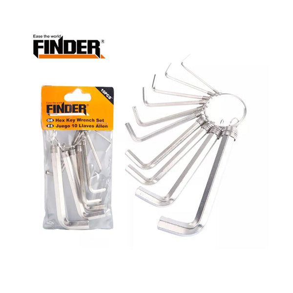 Finder Tools Silver / Brand New Finder, 10Pcs Hex Key Set - 193172